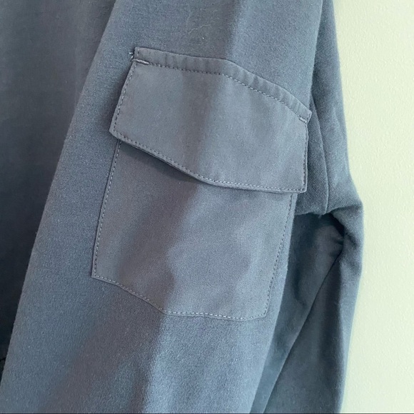 All in Motion™ Women's French Terry Butter Wash Sweatshirt Slate Size L - Picture 8 of 15